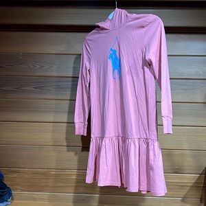 Polo by Ralph Lauren hoodie dress.  Pink!  Girl size 8-10.  Worn once!
